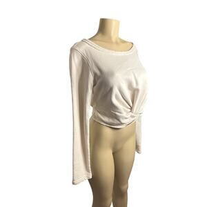 NWT Women M Rachel Comey Argento Sweatshirt Dirty White Terry Pullover Top